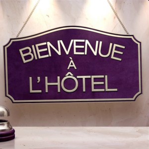 logo bienvenue à l'hôtel